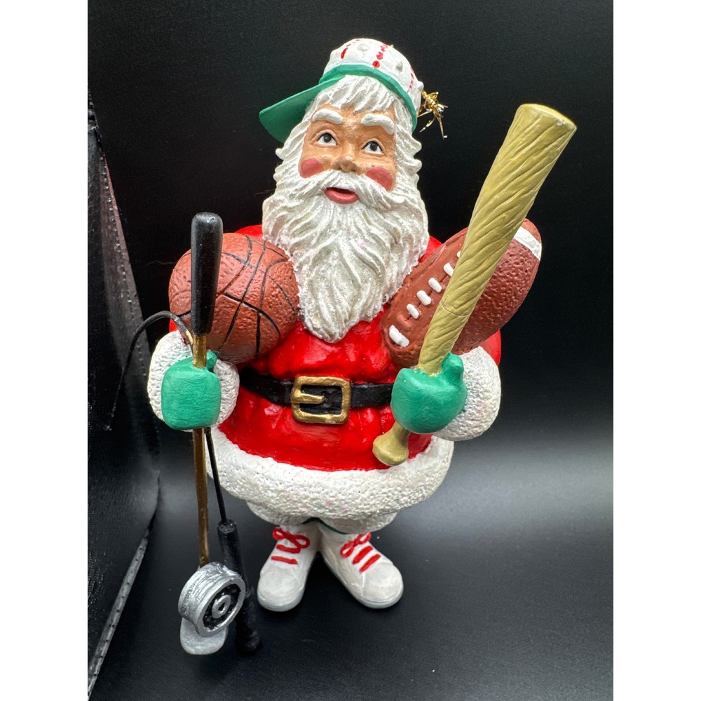 Sports Santa Claus Christmas Ornament Resin Multi-Sport Basketball Football Golf